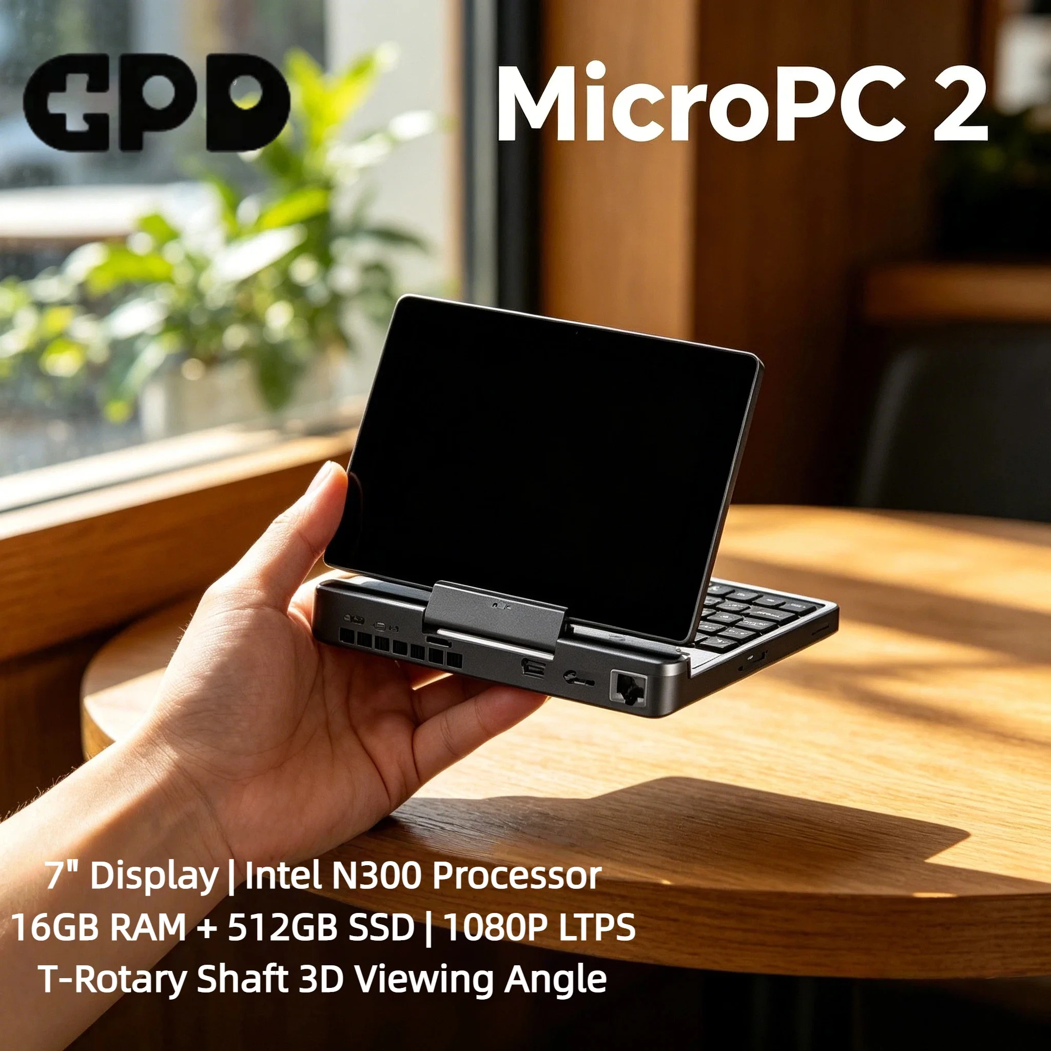 2026 GPD MicroPC 2 Intel i3 N300 7 Inch Windows 11 24H2 Pro 16GB