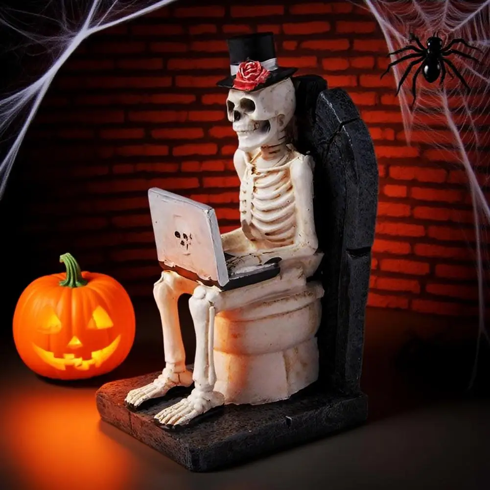 Skeleton Computer Figurine: The Perfect Desk Companion for Gamers and Programmers?