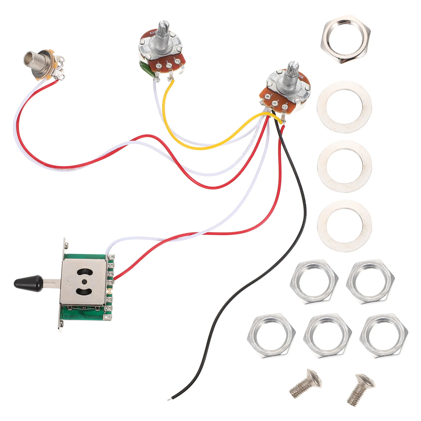 

Electric Guitar Circuit Assembly Durable Potentiometer Replacement Control Part Plug Five Speed Switch