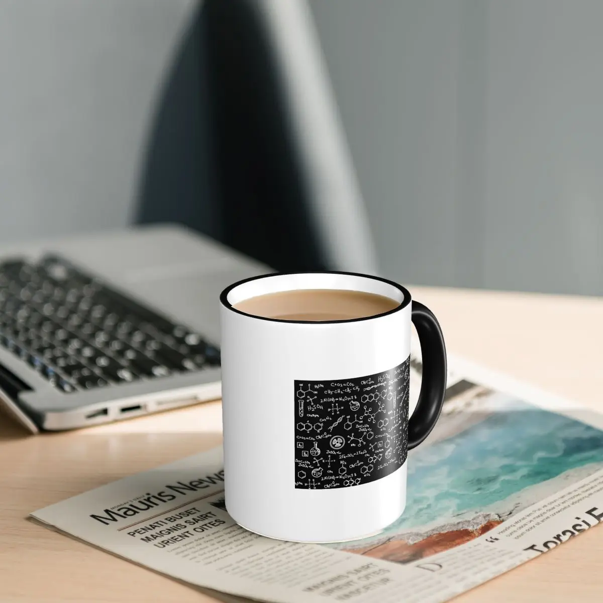Science Chemistry Pattern Mug Funny Ceramic Coffee Cups Tea Mugs Milk Cup Drinkware Gift for Friends