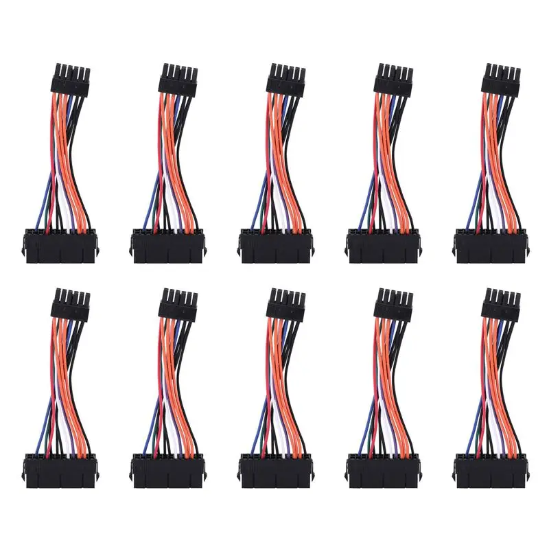 ABRI-10X PSU ATX 24Pin Female To 12Pin Male Power Supply Sleeved Cable Cord 18AWG Wire For Acer Q87H3-AM Q87H3 Motherboard