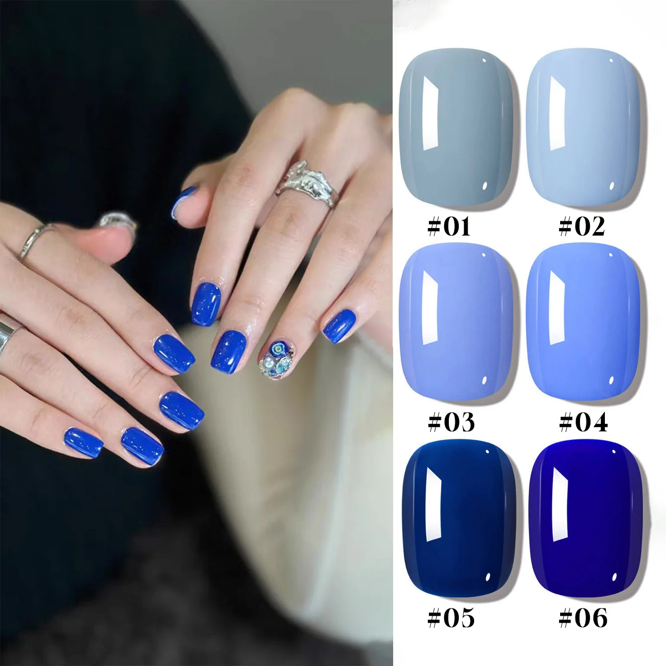 1 pz WS Haze Blue Klein Blue Nail Art Gel Smalto per unghie 2025 Nuovo negozio di unghie Esclusivo Sbiancamento Popolare Estate BlueNail Forniture