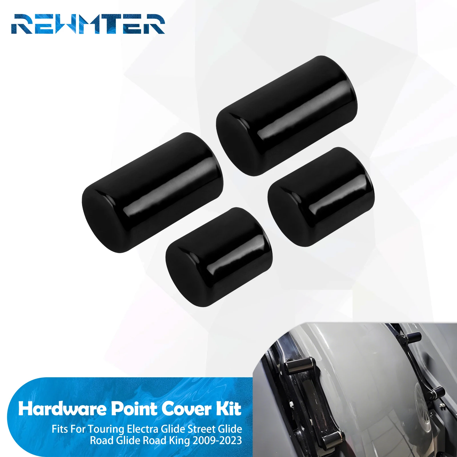 Motorcycle Docking Hardware Point Cover Magnet Lid Kit For Harley Touring Road King Street Electra Glide Ultra FLTR FLHT 09-UP