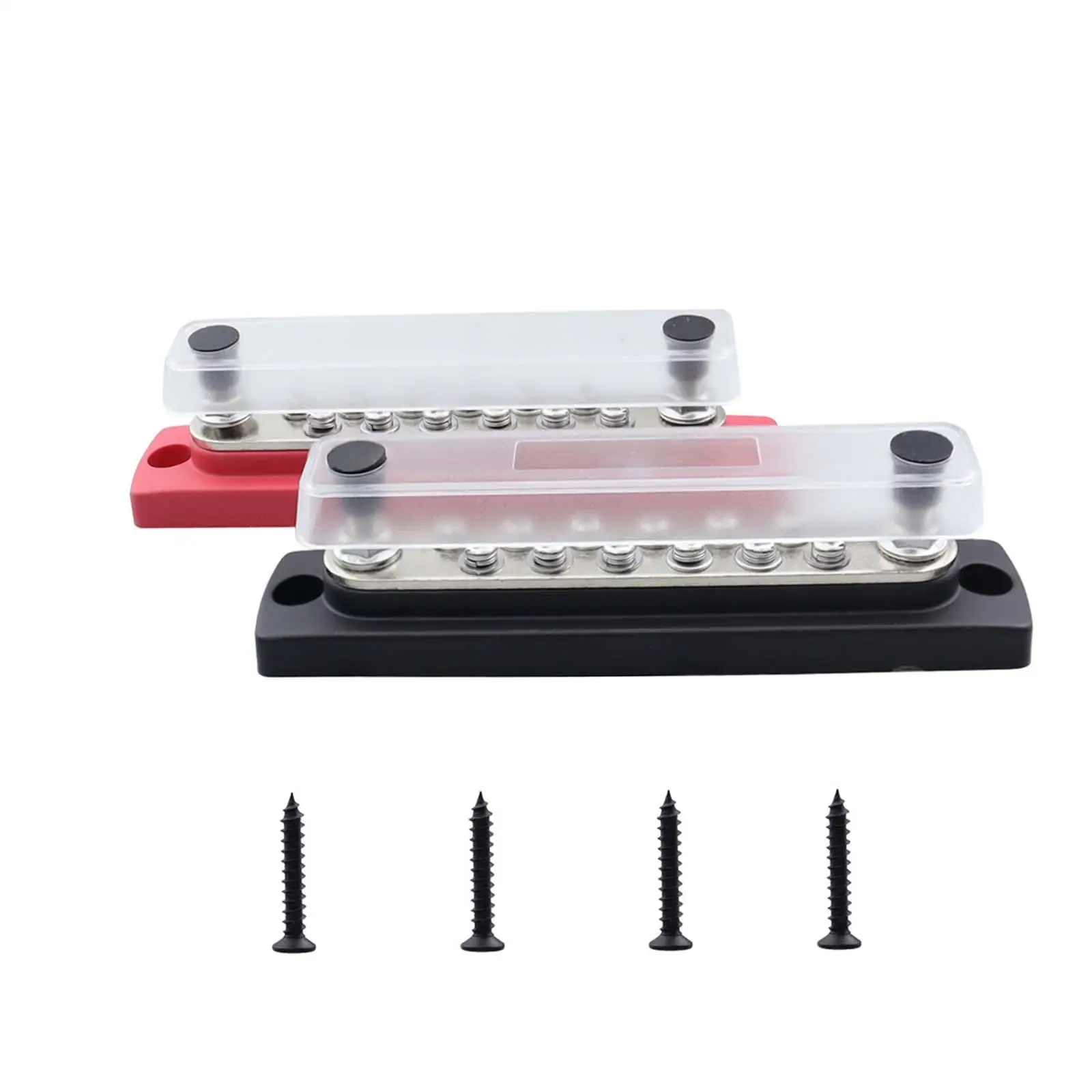 5 Way Busbar 48V 150A Copper Busbar with Clear Cover Electrical Terminal Block