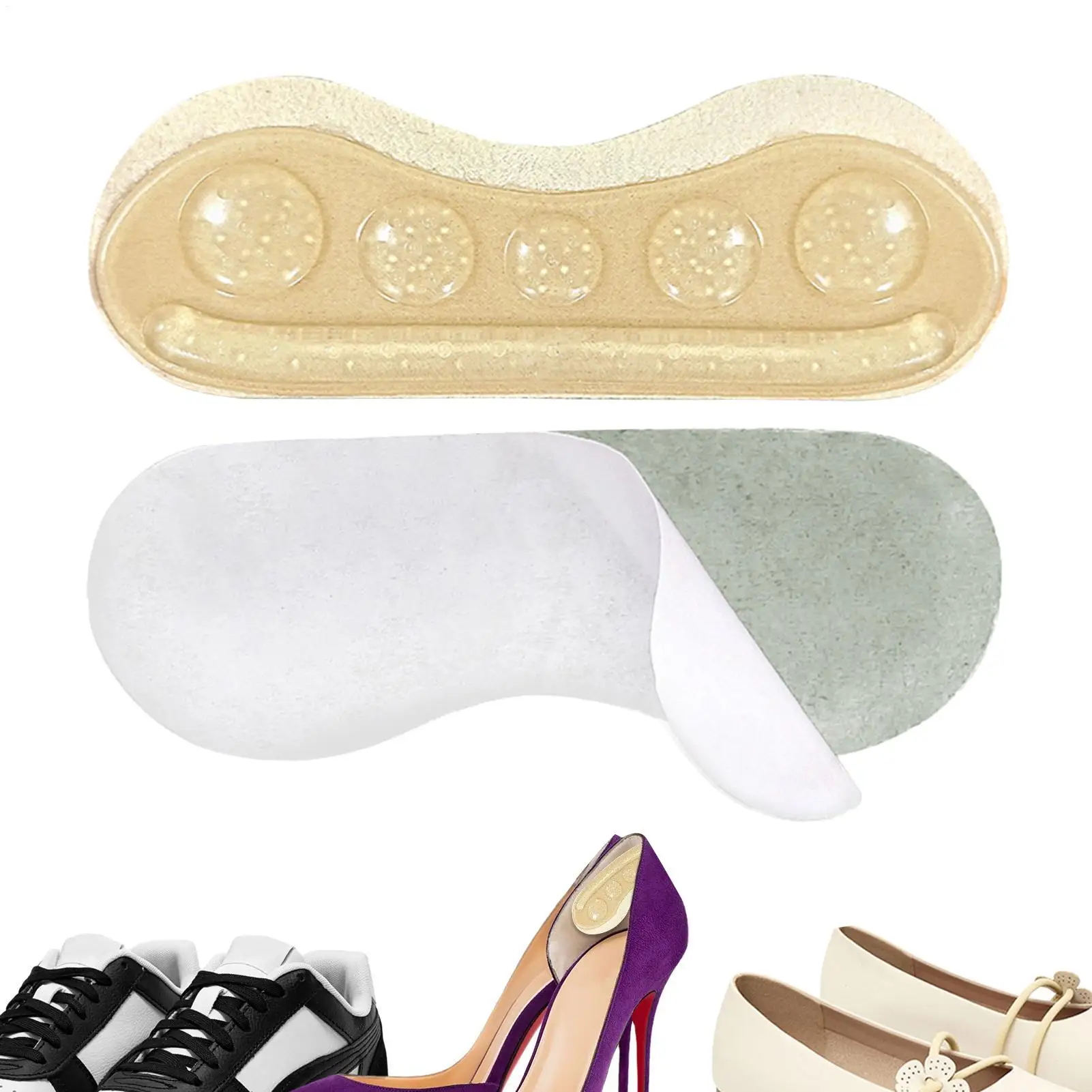 

Pads For Heels 2 Piece Comfort Filler Protectors Self-Adhesive Heel Cushion Pads For Big & Loose Shoes For Men Women Prevent