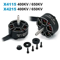 브러시리스 모터 FPV 멀티로터 드론 모터 액세서리, 12-13 인치 패들 RC 비행기용, X4115, X4215, 400KV, 650KV