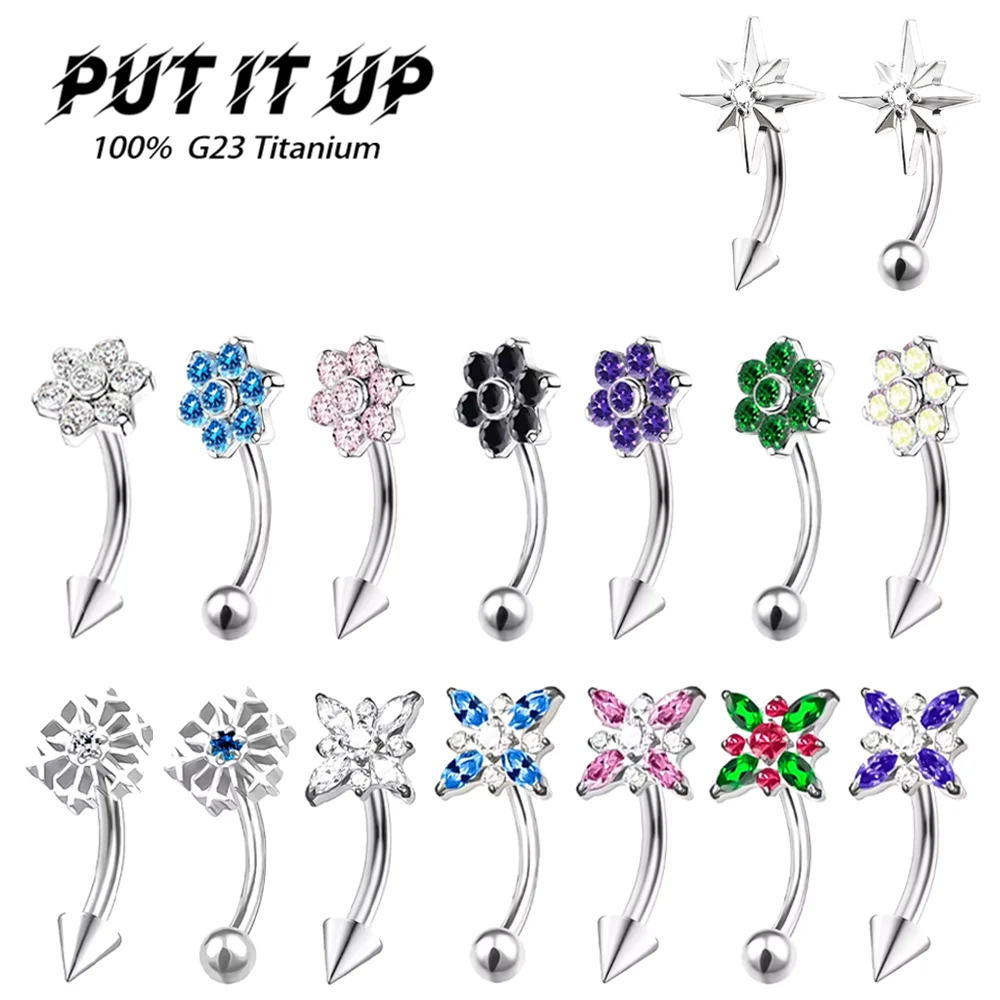 ASTM F136 Titanium Alloy High-Quality Hypoallergenic Curved Bar Set Fashionable Banana Bar Ear Cartilage Piercing Jewellery