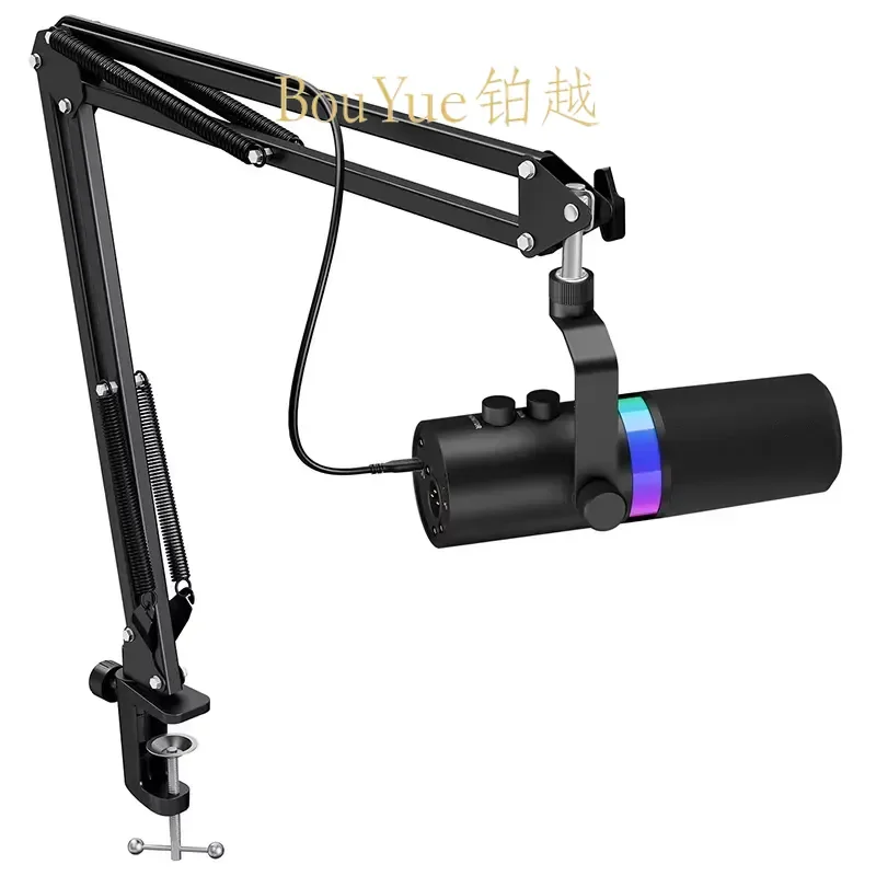 RGB Dynamic USB XLR Wired Microphone with Stand for PC Gaming Podcast Streaming Smartphone Recording Studio Broadcast Vocal