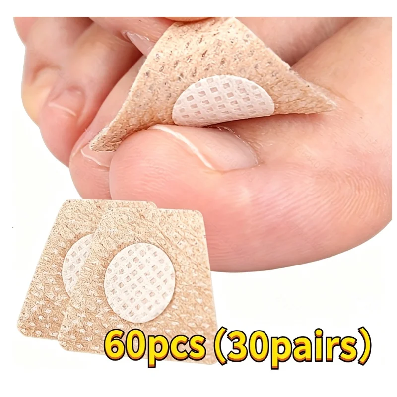 60Pcs Tea Tree Oil Toenail Repair Patches Improve Yellow Thick Cracked Discolored Brittle Nails Invisible Daily Foot Care Sticke