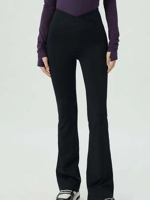 

Женские модные брюки для йоги с высокой талией и широкими штанинами, классические, универсальные, утягивающие, весна 2025, асимметричные