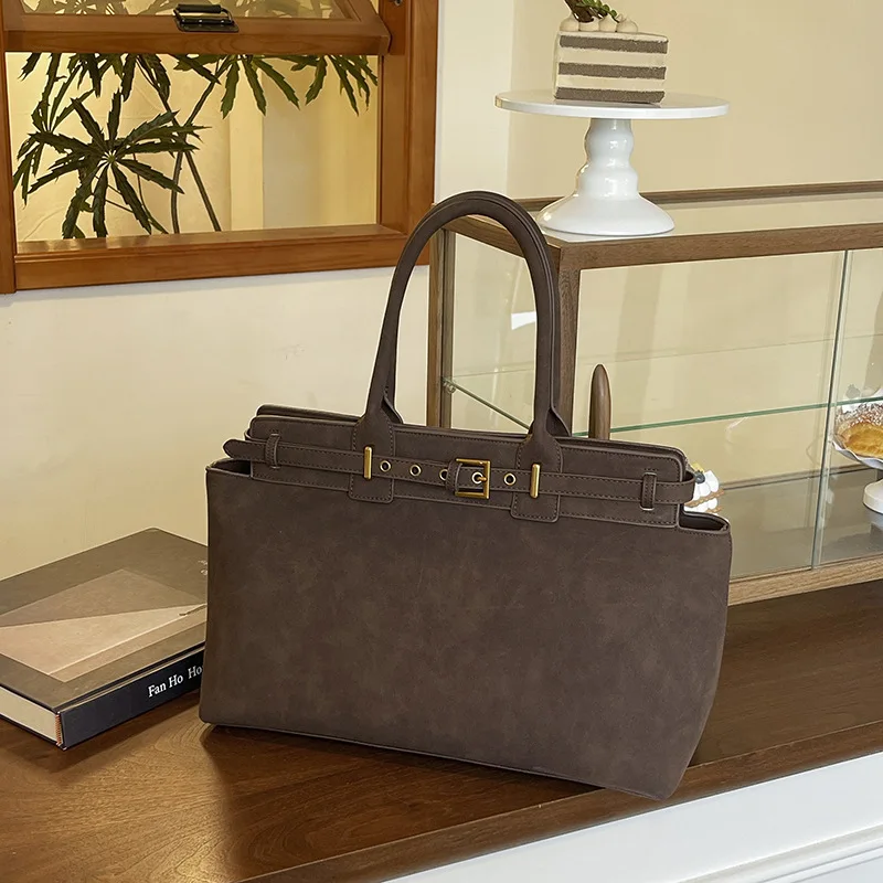 

Высококачественная легкая роскошная женская модная простая большая сумка большой вместимости, европейская и американская сумка на плечо, подмышки