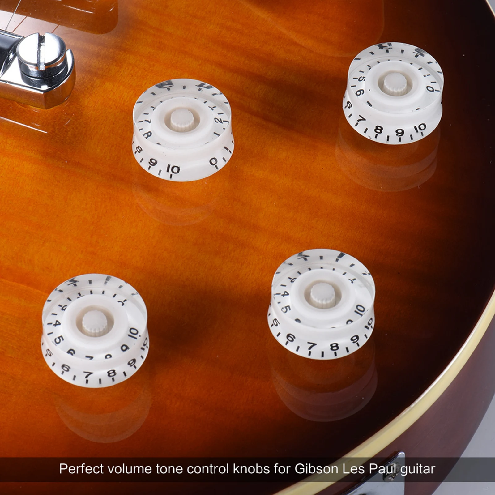 Perillas de Control de tono y volumen de velocidad para guitarra eléctrica Gibson Les Paul, piezas de repuesto blancas para Gibson Les Paul