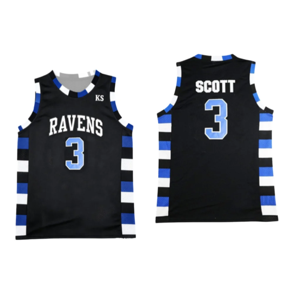 Vintage One Tree Hill Ravens Team Movie Basketball Jersey Scott 3 Mens Casual Sports Vest Sleeveless Shirt Summer Gym Tank Tops