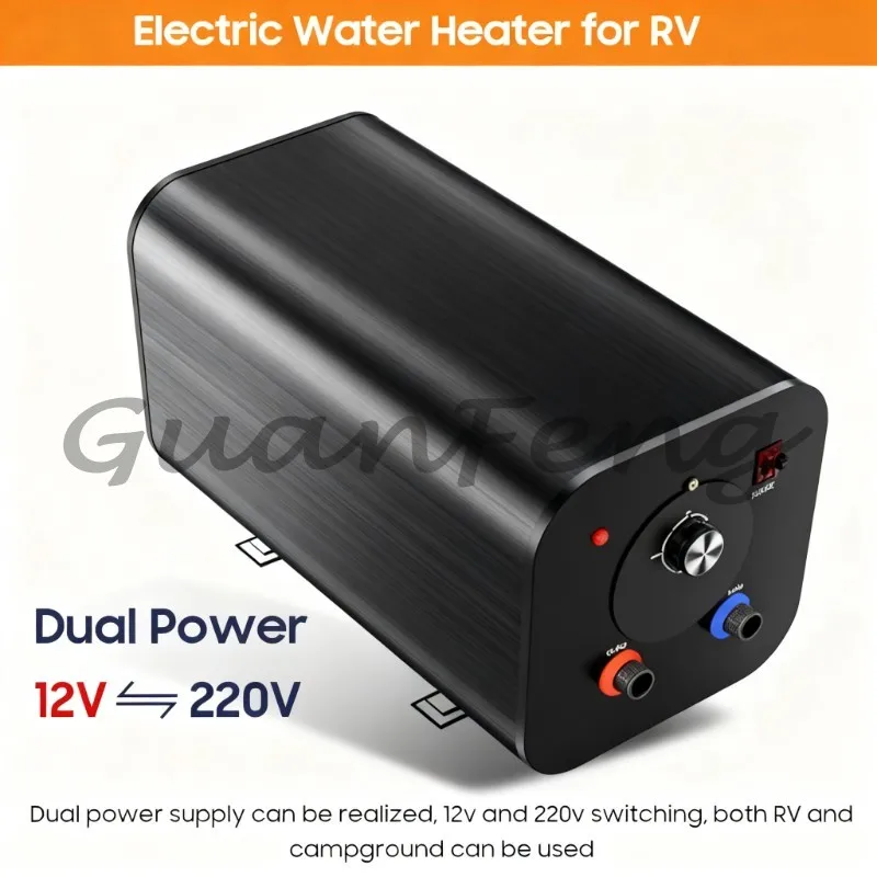 10L/15L/20L/30L DC 12V 48V Camper Water Storage Heater, New Design Hot Water Tank for RV, Camper Van & Caravan Living