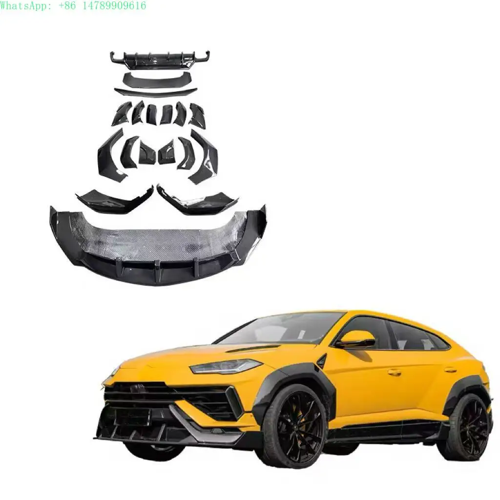 For  Urus Performante Body Kit Carbon Fiber Front Rear Bumper Lip Diffuser Spoiler Fender Auto Car
