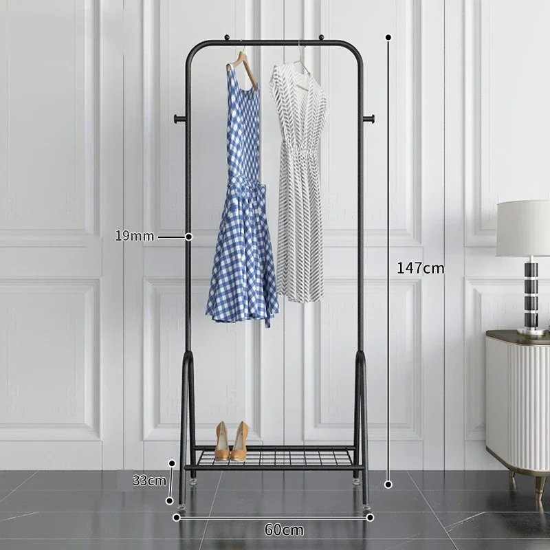 Double Pole Drying Rack Indoor Floor Drying Balcony Pole Clothes Hanger Stand Minimalist Indoor Arara De Roupa Hall Furniture