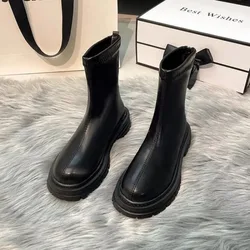 2024 New Platform Shoes Women Boots Round Toe Zipper Spring Autumn Fashion Ankle Female Botines De Mujer Chelsea Boots bottines