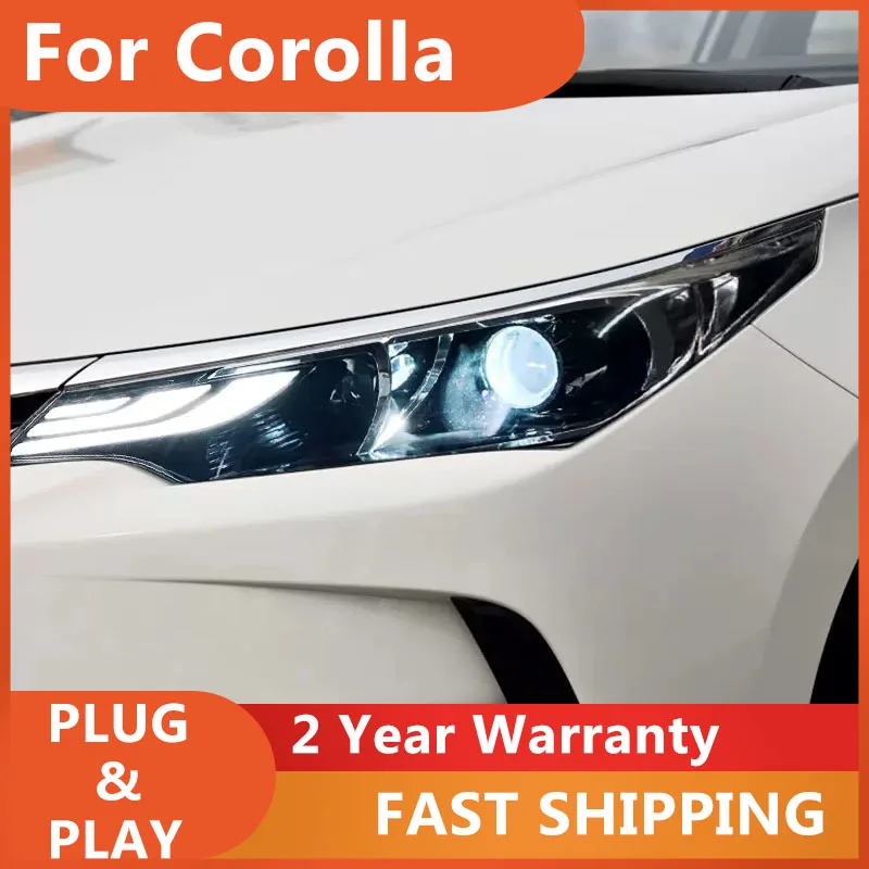 

Car Styling for Toyota Corolla Headlight 2017-2018 Corolla Head Lamp Drl Projector Lens Automotive Accessories