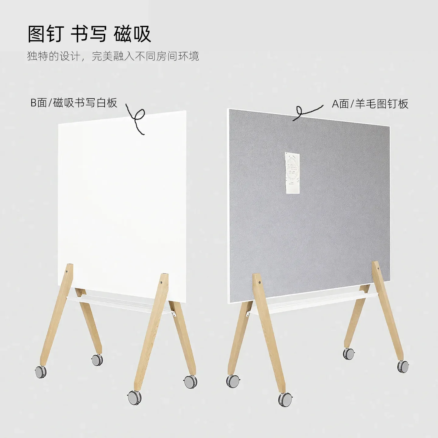 OEMFelt diagram, nail board, magnetic suction whiteboard, writing inspiration board, office teaching and training meeting