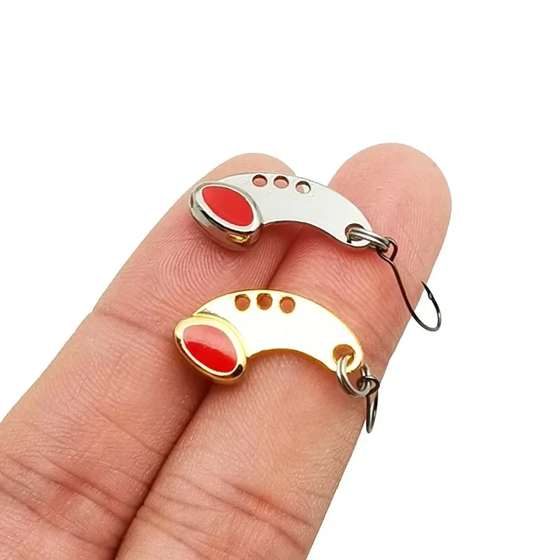OUTKIT 1pcs New Metal Mini VIB Fishing Lure 1.5g 2cm Fishing Tackle Pin Spoon Crankbait Vibration Spinner Sinking Bait Tackle image 3