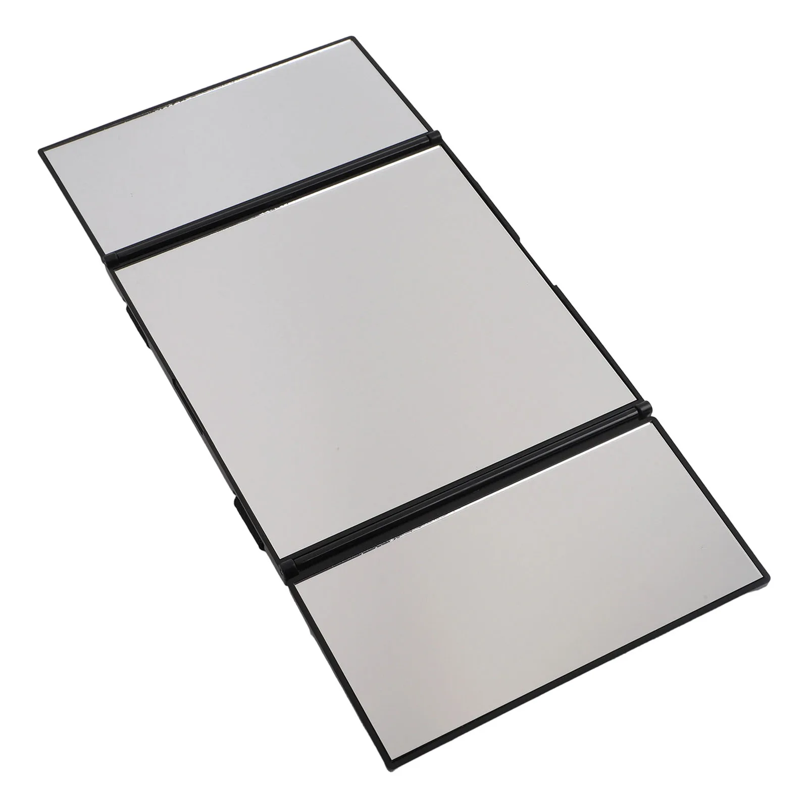 Espelho dobrável de 3 vias e 360 graus para cortes de cabelo, barba e maquiagem, conveniência, espelho cosmético dobrável para carro, tela grande