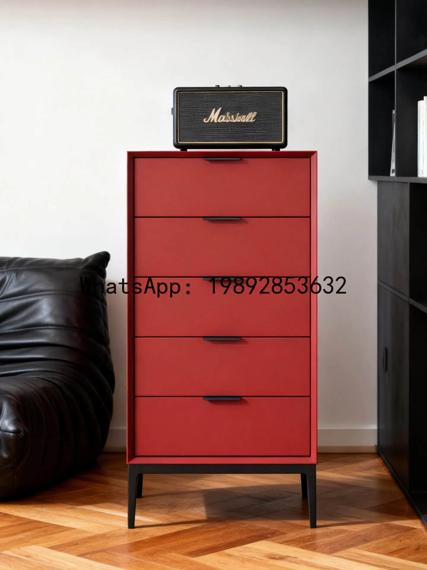 

X-29 Solid Wood Four-Five-Drawer Cabinet, Italian Minimalist Bedroom Storage Cabinet, Light Luxury Living Room Storage Cabinet