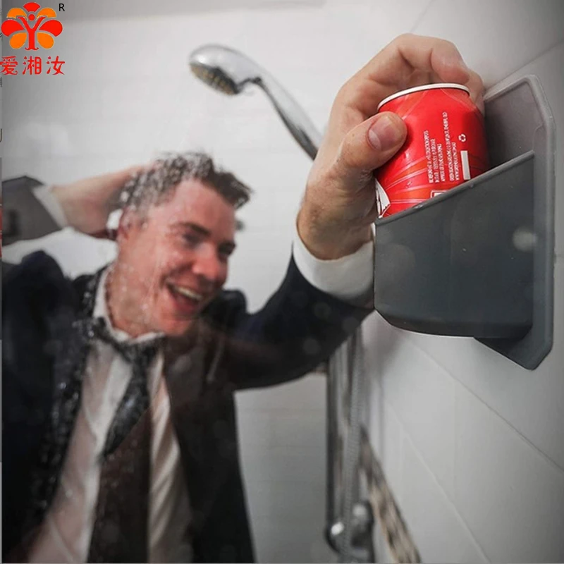 Shower Drink Holder,Self-Adhesive Razor Holder, Bathroom Accessories, Silicone Coke Can Beer Holders