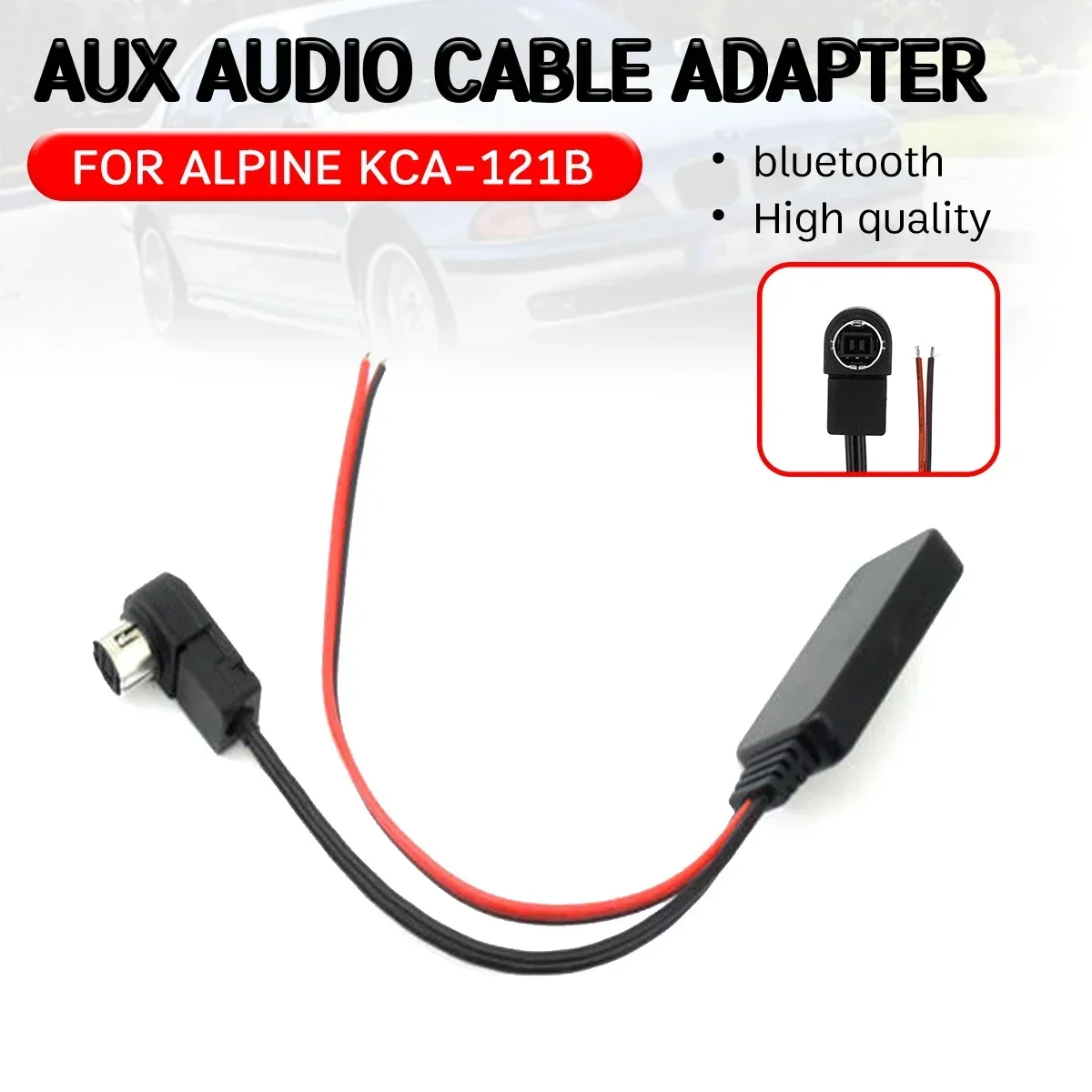 bluetooth Aux Receiver Cable Adapter for ALPINE KCA-121B for ALPINE 9887/105/117/9855/305S 13 Pin Audio Head Unit