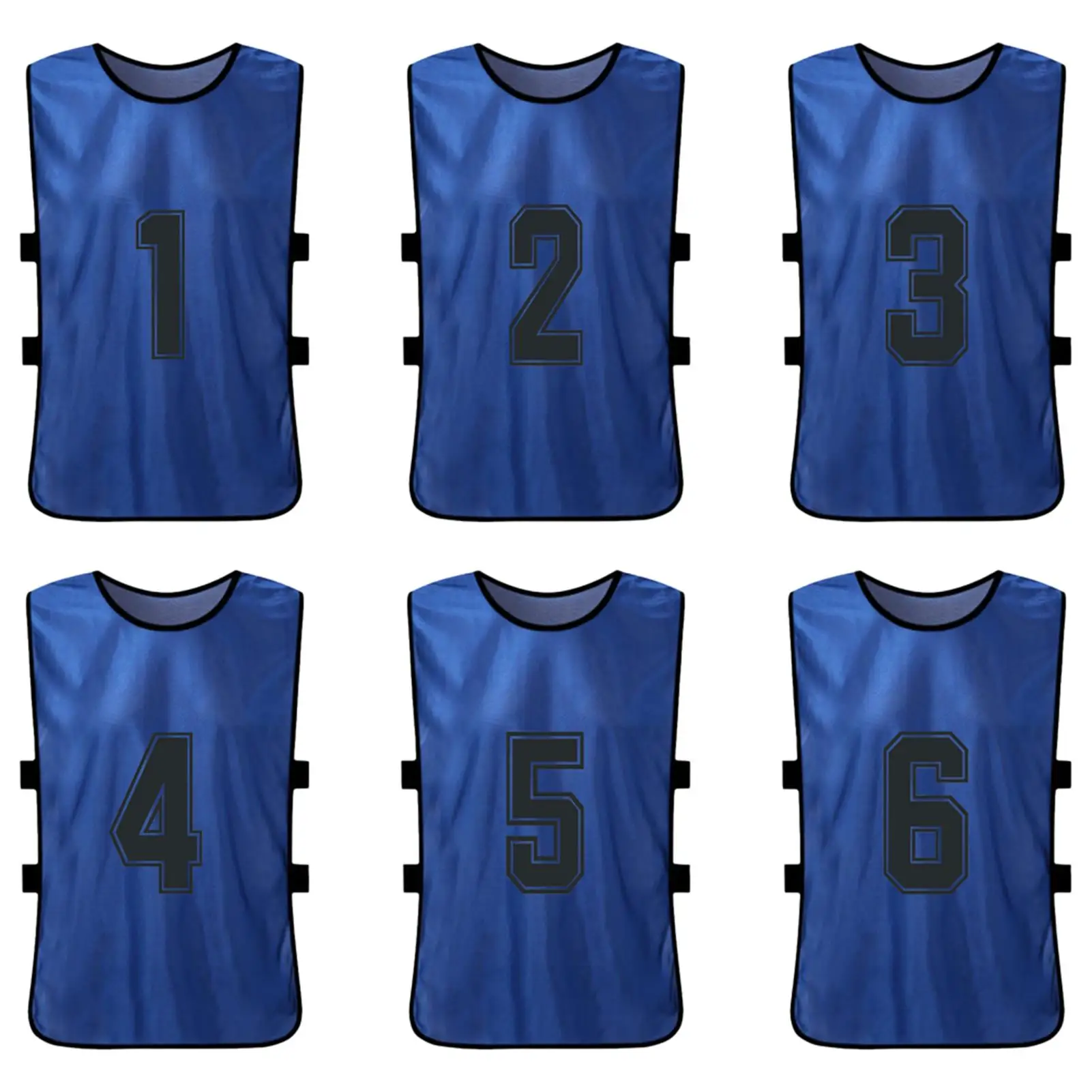 12PCS Adults Youth Soccer Pinnies 2 Colors Quick Drying Football Team Jerseys Sports Scrimmage Soccer Team Training Number Vest