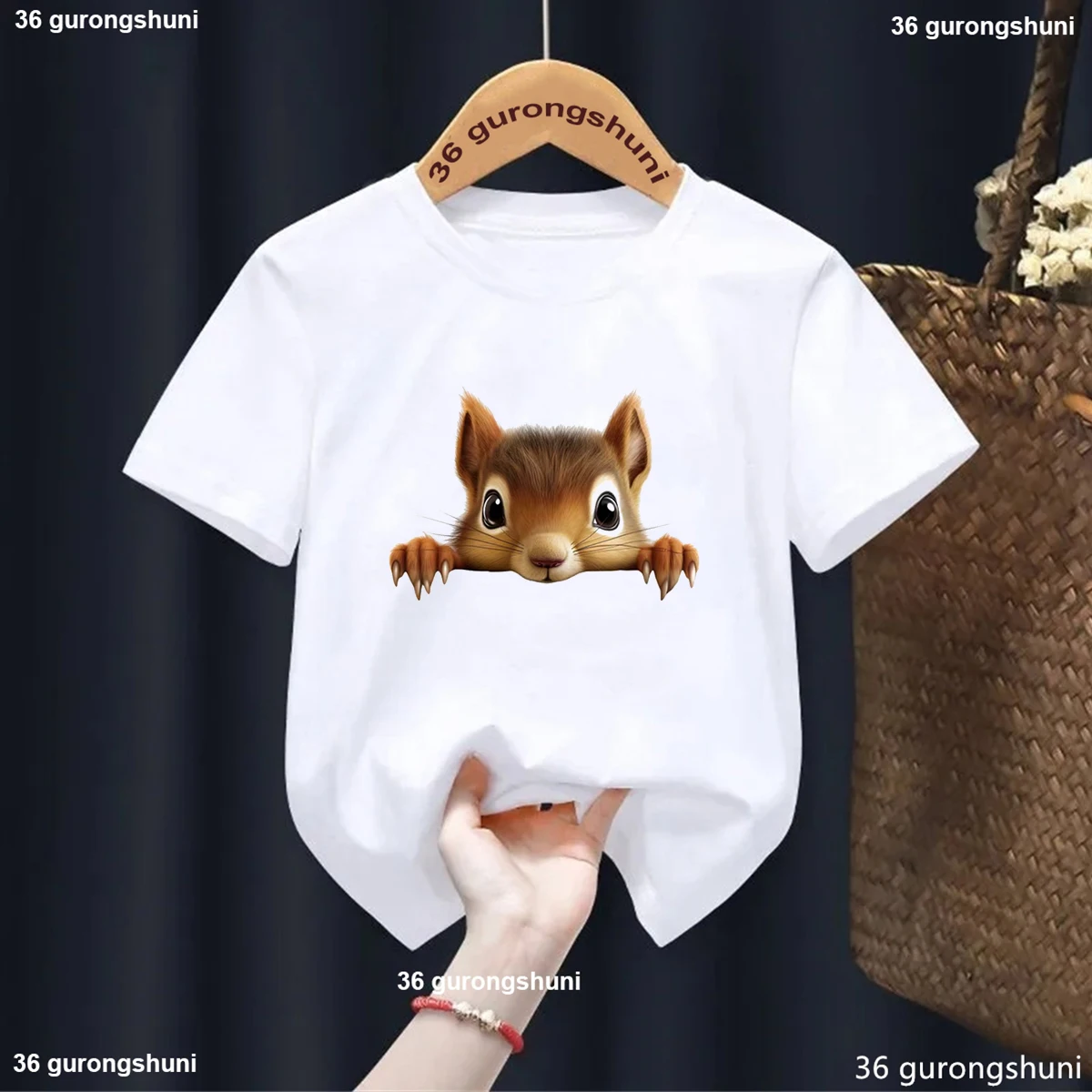 Children'S Hide And Seek Game, Animal Cartoon Printed Children'S Tshirt Funny Koala, Giraffe, Penguin Animal Boys T-shirt Tops