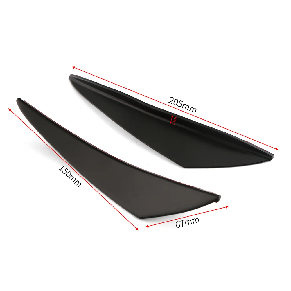 

6pcs Moonlight Universal Pp Front Bumper Splitter Spoiler Black Car Lip Cover Uv Protected Durable Automotive Styling