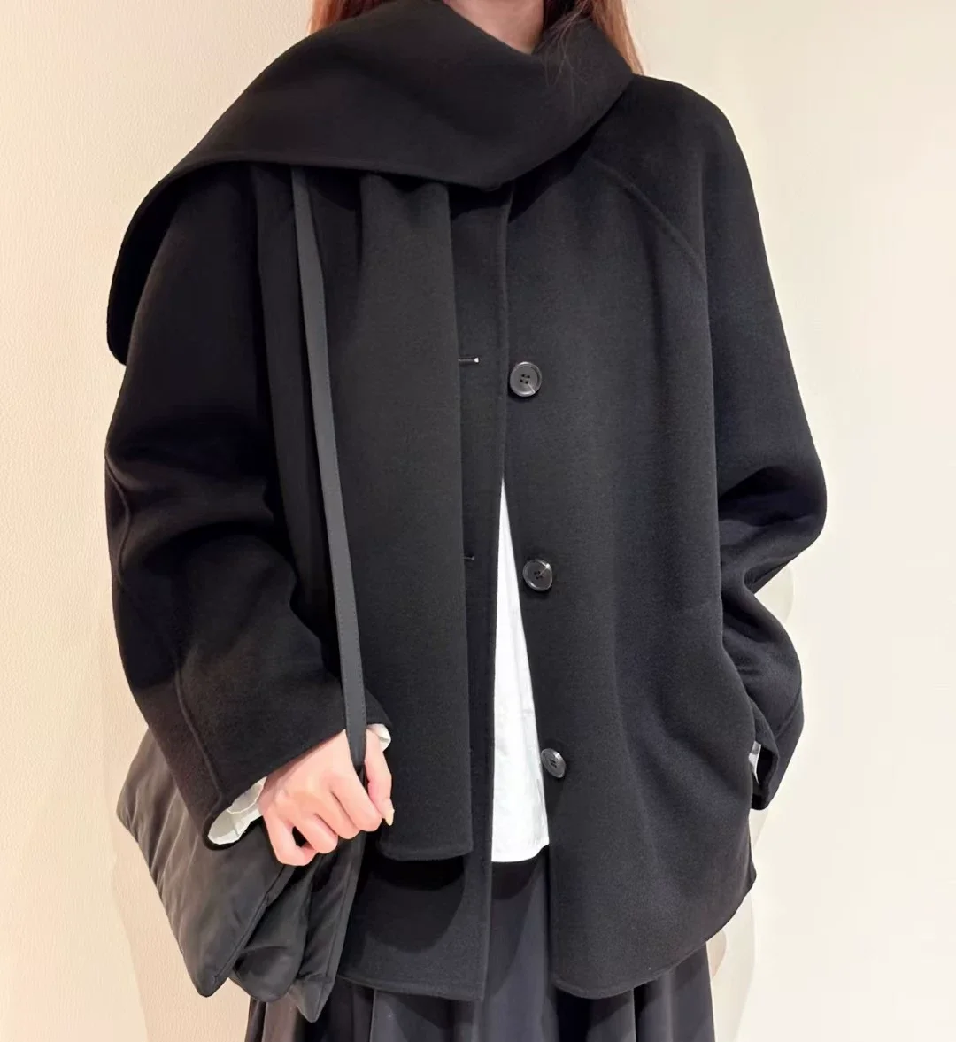 

Faionable двусторонний шерстяной шарф-Sle Jaet, женское высококачественное осеннее пальто Sensation, новинка CO2025, 60% шерсть, 40% лиоцеллы