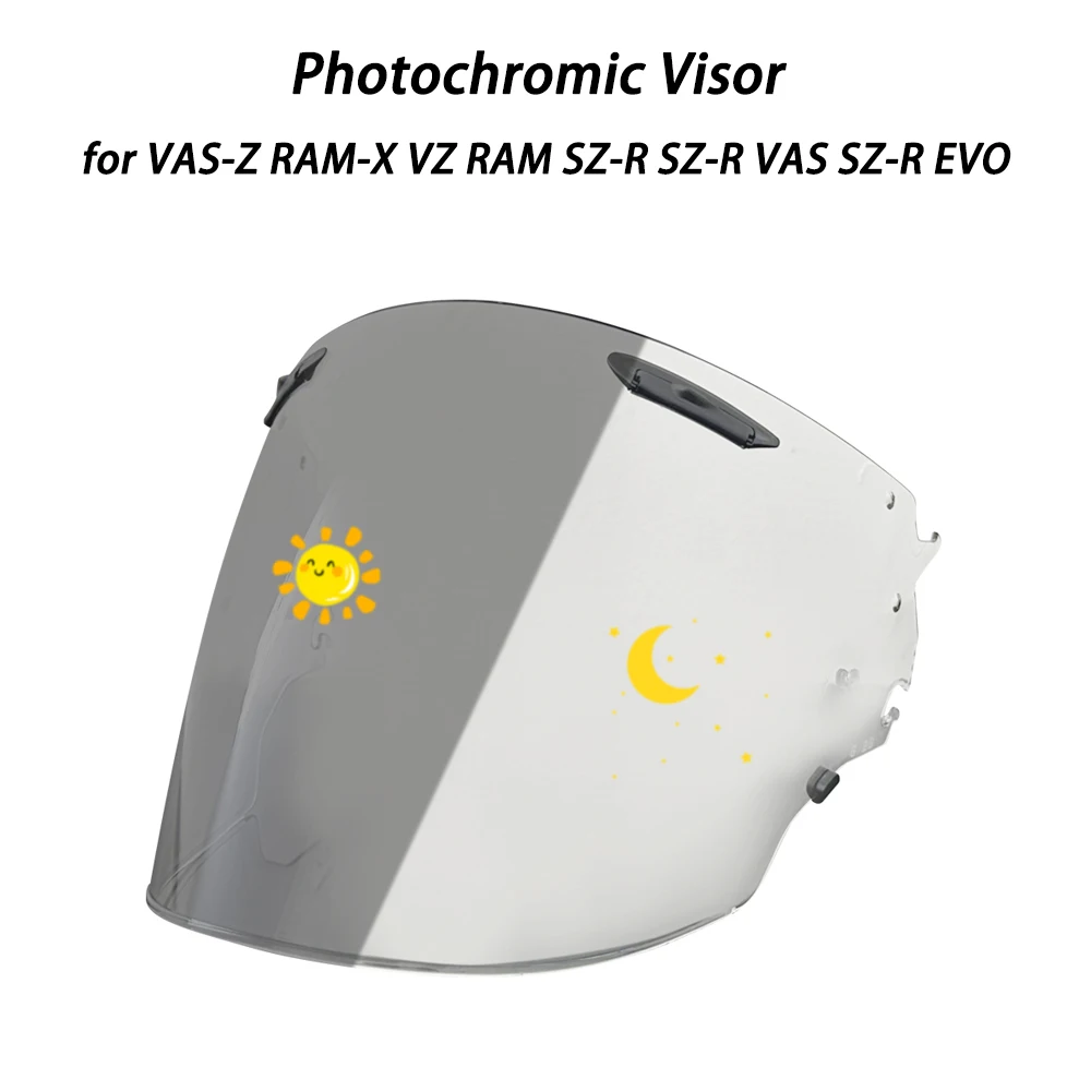Visera Fotocromática para Casco VAS-Z RAM X VZ RAM SZ-R VAS SZ-R EVO, Protector Facial con Protección UV, Accesorios para Casco Arai