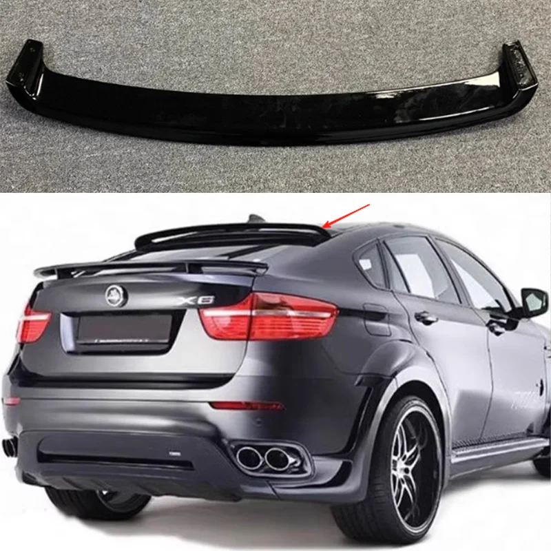 Para BMW X6 E71 alerón de techo 2008 2009 2010 2011 2012 2013 2014 alerón de techo de ventana ala BMW E71 alerón de techo