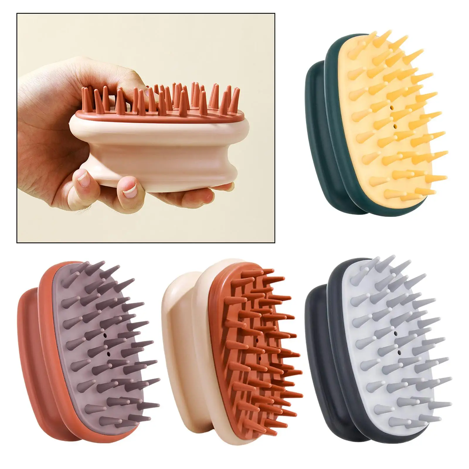 Brosse de massage manuelle du cuir chevelu, épurateur de cheveux, prévention des pertes, tête
