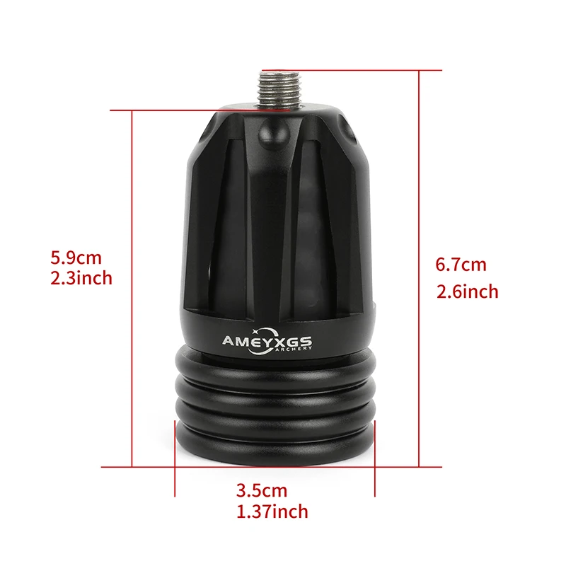 Archery Shock Absorber Ball Shock Head Composite Sound Shock Absorption for Recurve Compound Hunting Bow Balance Rod Accessories