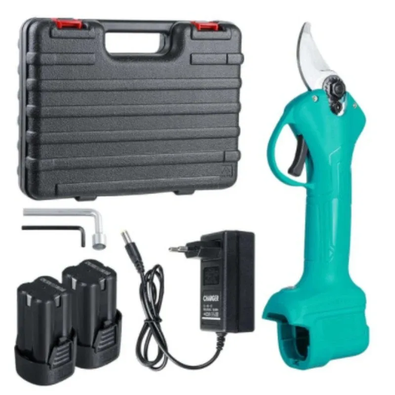 Lithium battery 25mm cutting diameter professional garden fruit tree branches electric pruning pruning plastic box