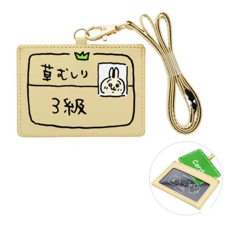 Cute Chiikawa Test Card Holder Hachiware ID Cover Usagi Anime