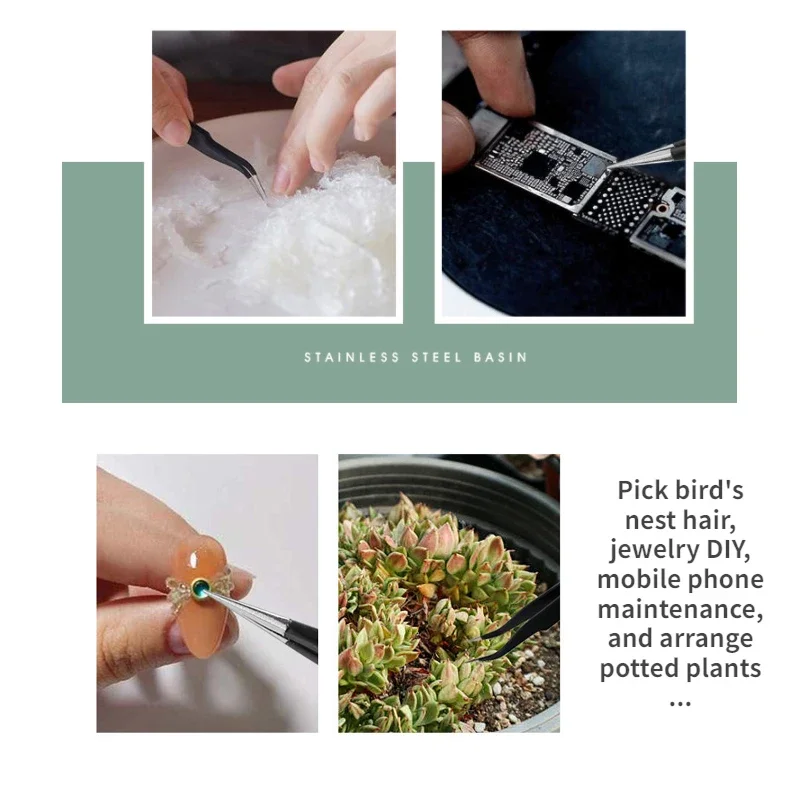 

Набор прецизионных пинцетов премиум-класса, антистатические пинцеты из нержавеющей стали ESD, набор для электроники, пайки ювелирных изделий, лаборатории рукоделия