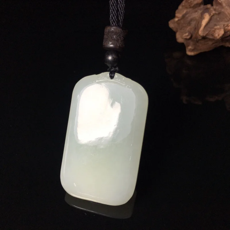 Natural Hetian Jade Peace And Serenity Pendant Amulet, Bringing Fortune From All Directions
