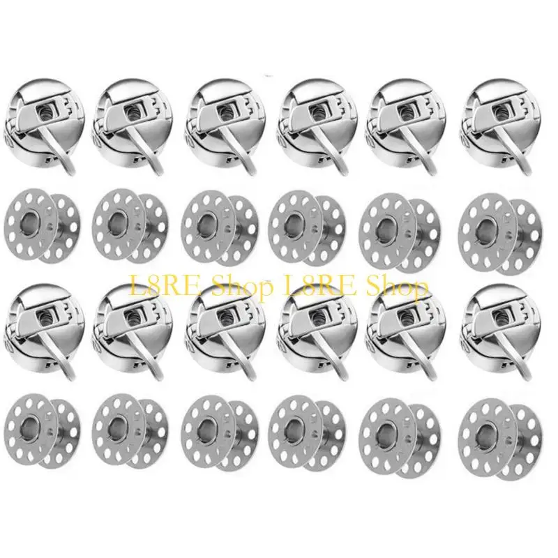L8RE 24PCS Sewing Machine Bobbin Cases and Spools for Professional Tailors Present