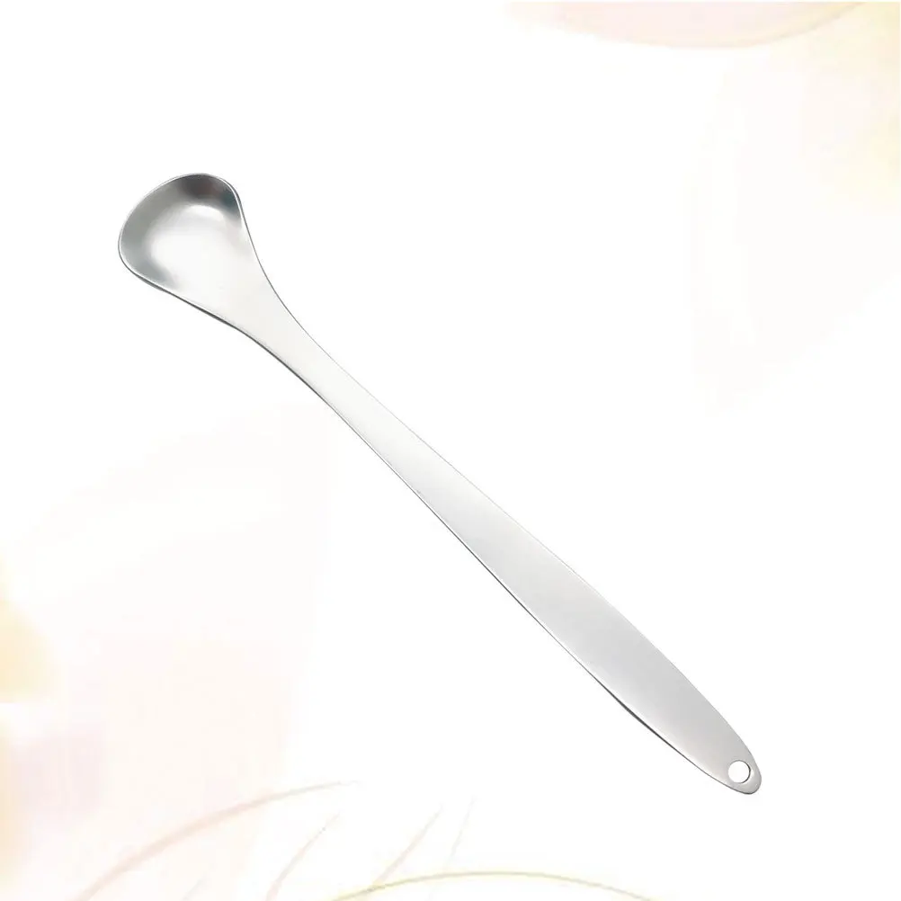 مكشطة لسان قابلة لإعادة الاستخدام مع نمط ملعقة منظف لسان من الفولاذ المقاوم للصدأ للبالغين يزيل البكتيريا المتبقية ينعش #6