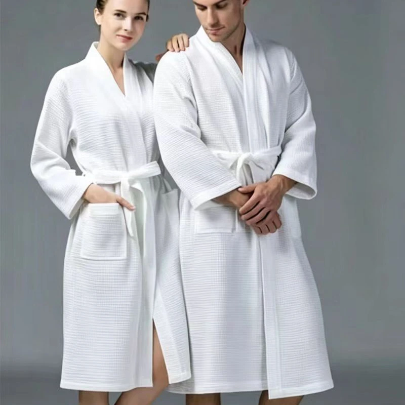 couples-waffle-robe-wome-cotton-bath-robe-ladies-water-sucking-nightrobe-sleepwear-male-casual-home-bathrobe-solid-hotel-robe