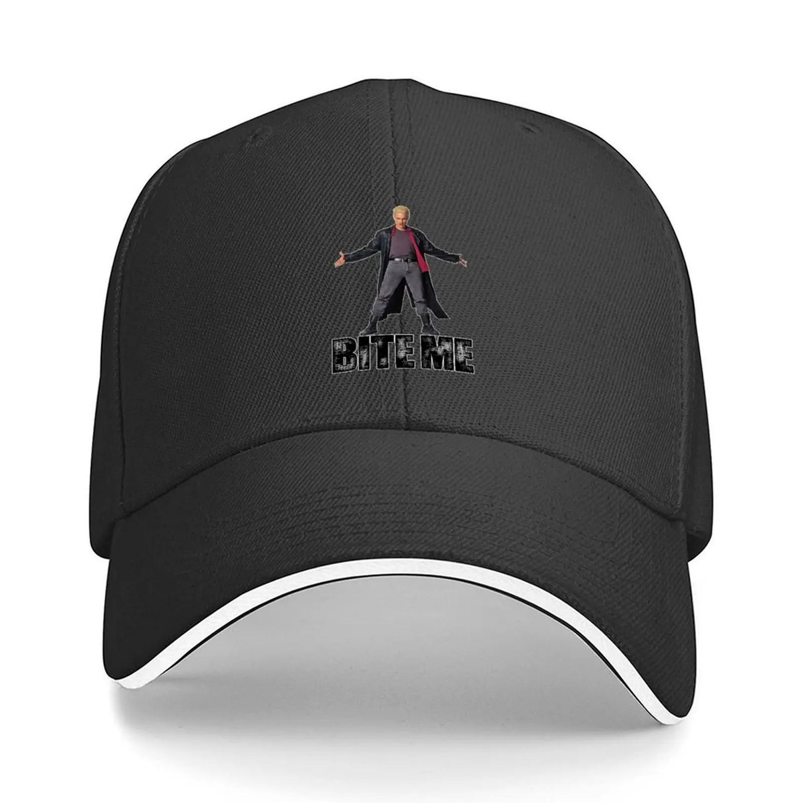 

Spike from Buffy - Bite Me Baseball Cap Custom Cap hats on offer western Hat Gentleman Hat Women's Hats For The Sun Men's