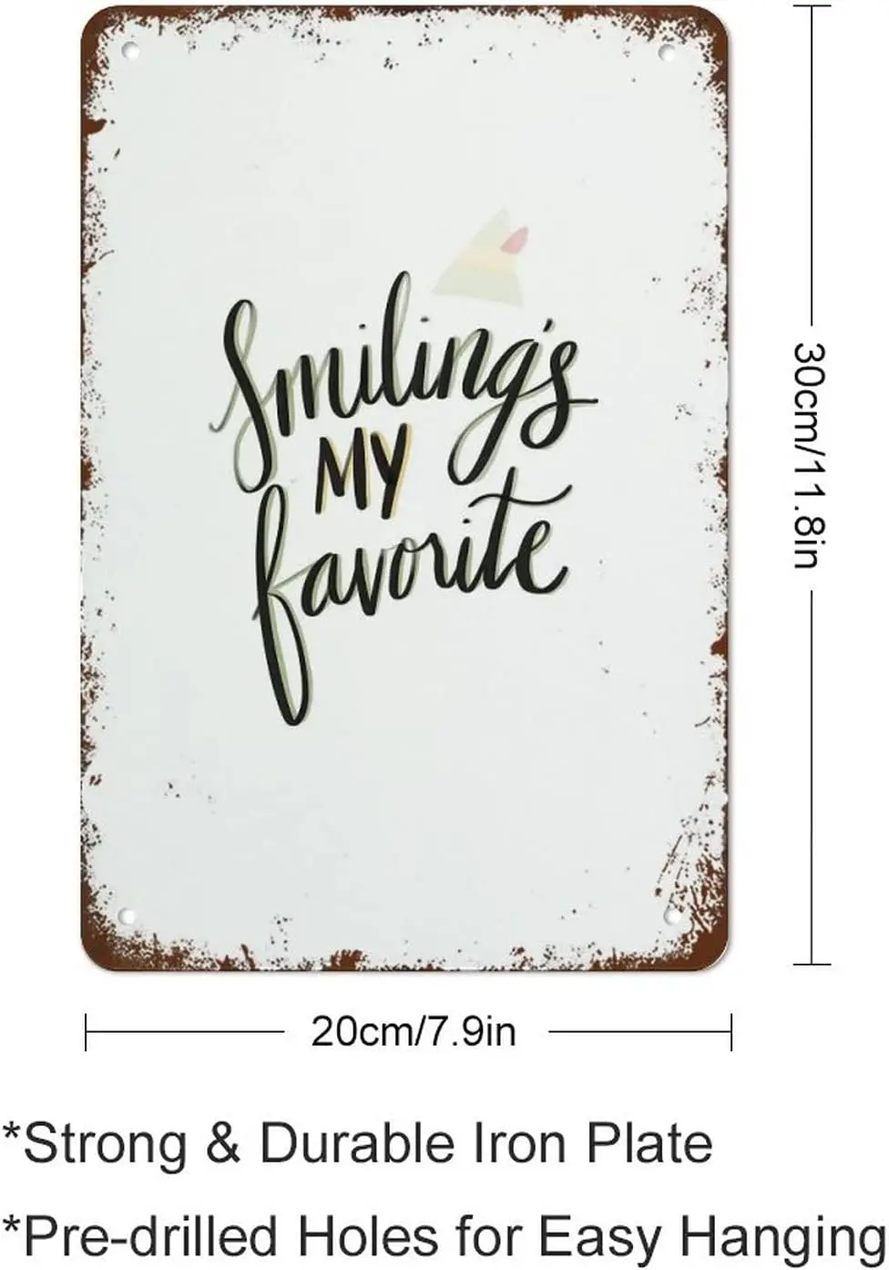 Smiling's My Favorite Elf يقتبس الإبداعية تين تسجيل الهيكل العظمي ، مضحك الجدة علامة معدنية ، ديكور جدار خمر لباب المنزل