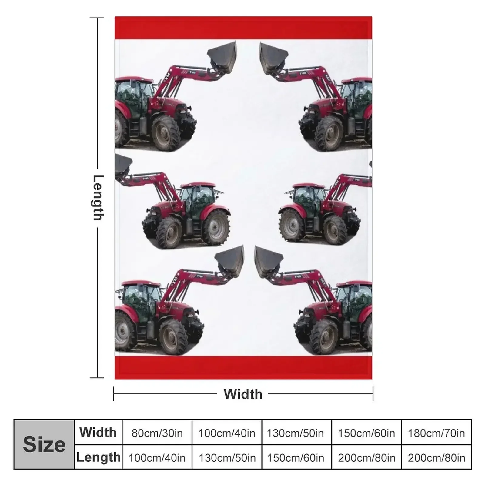 red tractor Throw Blanket Winter beds Hairys Multi-Purpose Warm Blankets