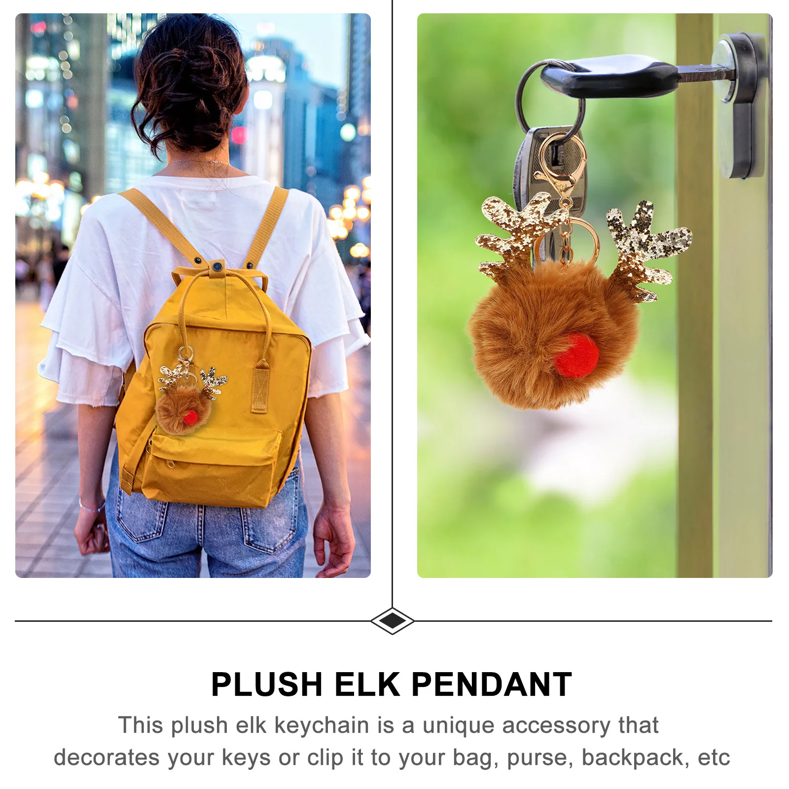 

6 Pcs Key Chain Decor Bag Hanging Animal Pendant Decoration Car Keychains