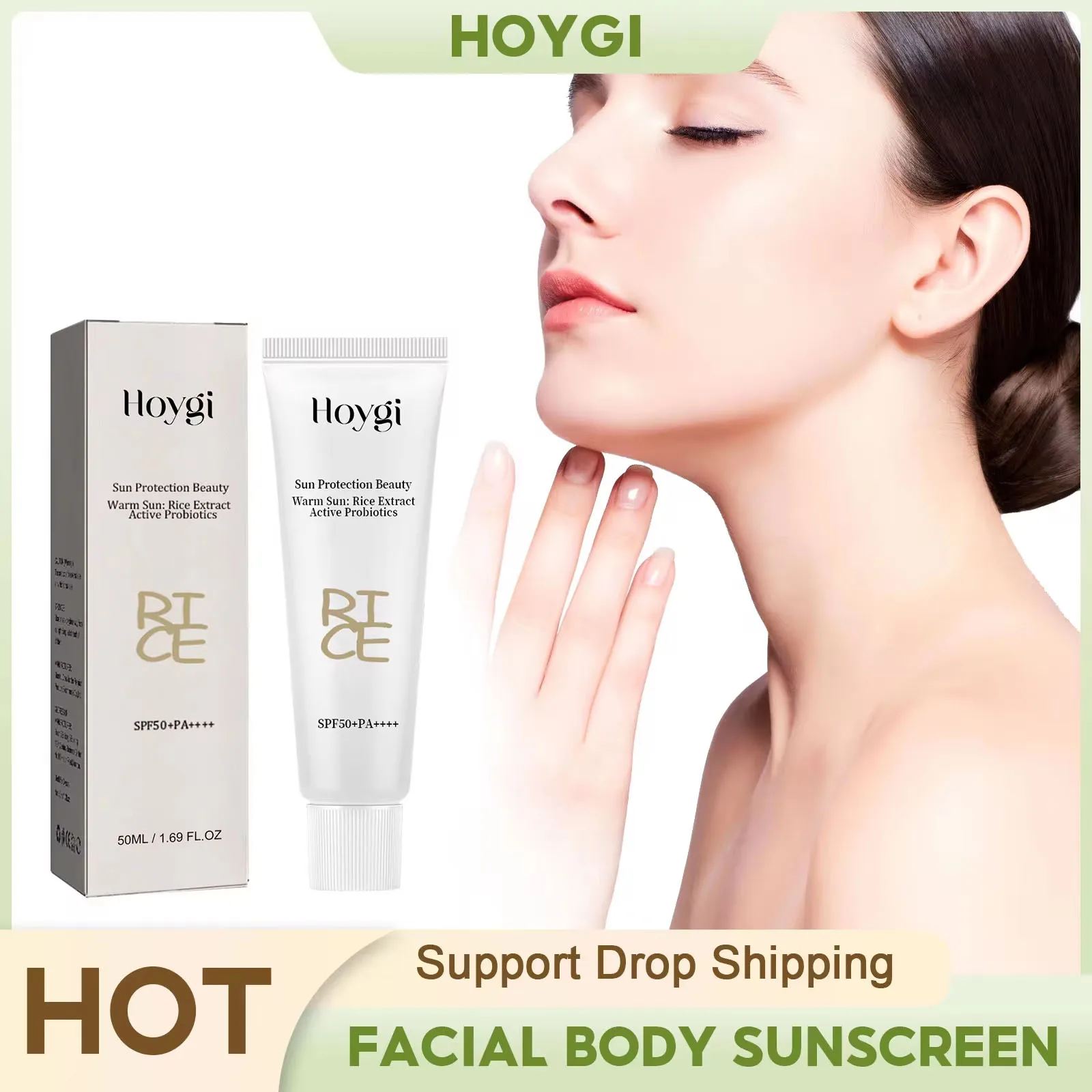 

Facial Body Sunscreen UV Protector Solar Blocker Anti Sunburn Refreshing Waterproof Moisturizing Whitening Sun Isolation Cream