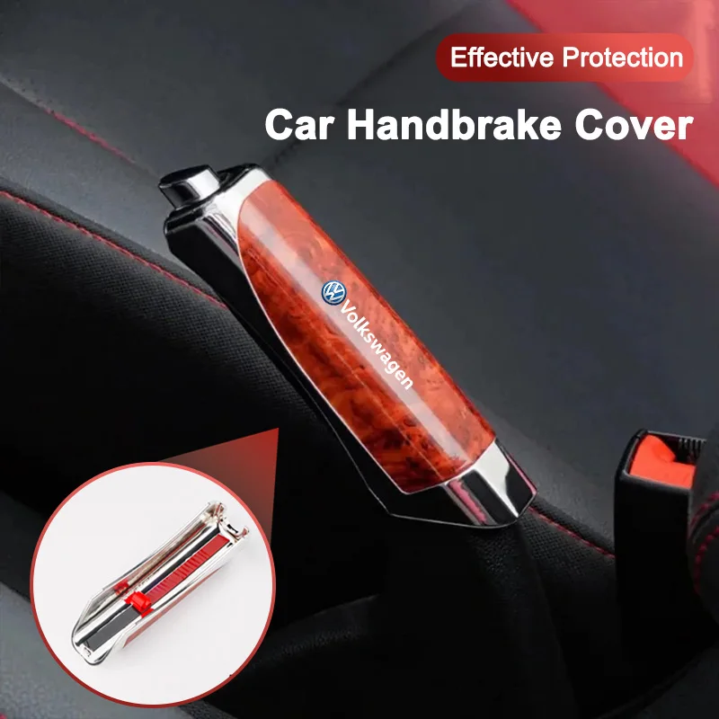 Carbon Fiber Car Hand Brake Cover Handbrake Grips Protection Cover For Volkswagen Golf Polo Tiguan Passat Jetta Touran MK4 GTI view 5