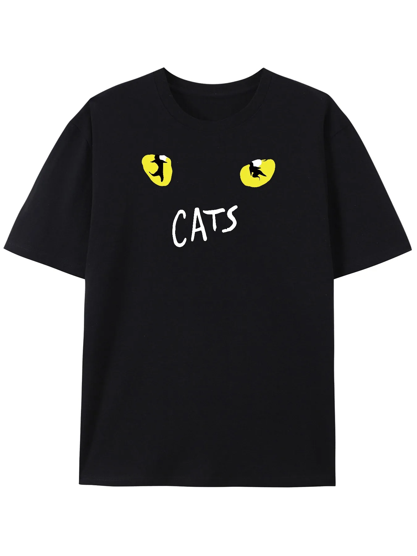 

Футболка в стиле ретро Cat Broadway Musical Drama для взрослых, черная мужская с коротким рукавом-DXC01383